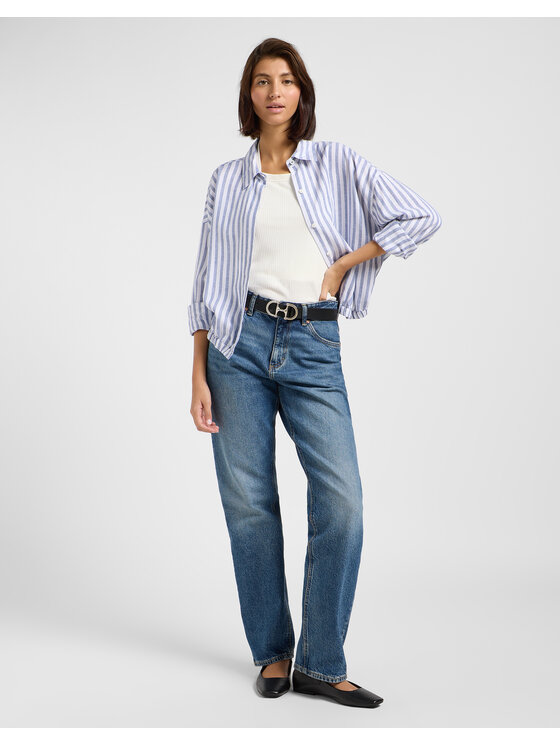 Lee Lee Camicia ELASTICATED SHIRT 112363503 Blu Relaxed Fit