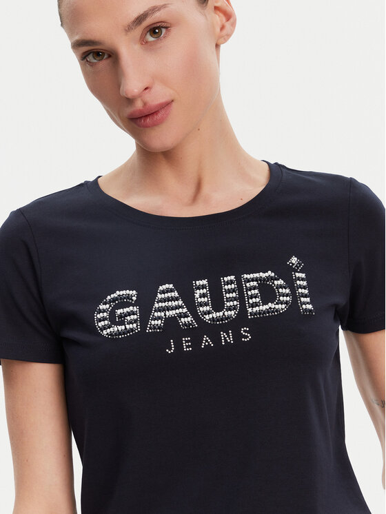 Gaudi Gaudi Tričko 511BD64021 Tmavomodrá Regular Fit