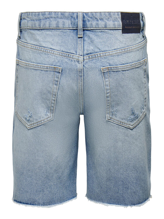 Only & Sons Only & Sons Džínsové šortky 22024981 Modrá Loose Fit