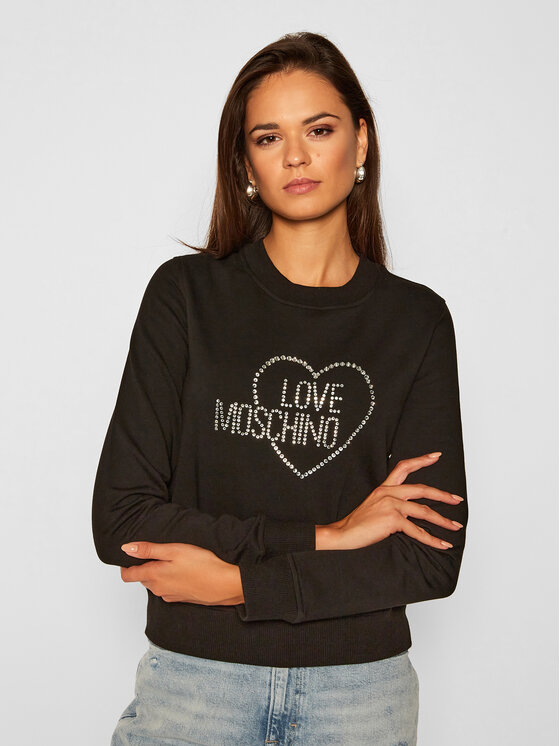 LOVE MOSCHINO LOVE MOSCHINO Sweatshirt W630407E 2204 Noir Regular Fit