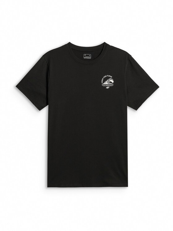 4F 4F T-Shirt CATCH THE WAVE Czarny Relaxed Fit