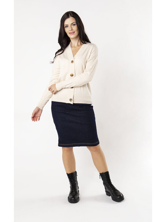 QUIOSQUE QUIOSQUE Kardigán Quiosque 6RS003103 Béžová Regular Fit