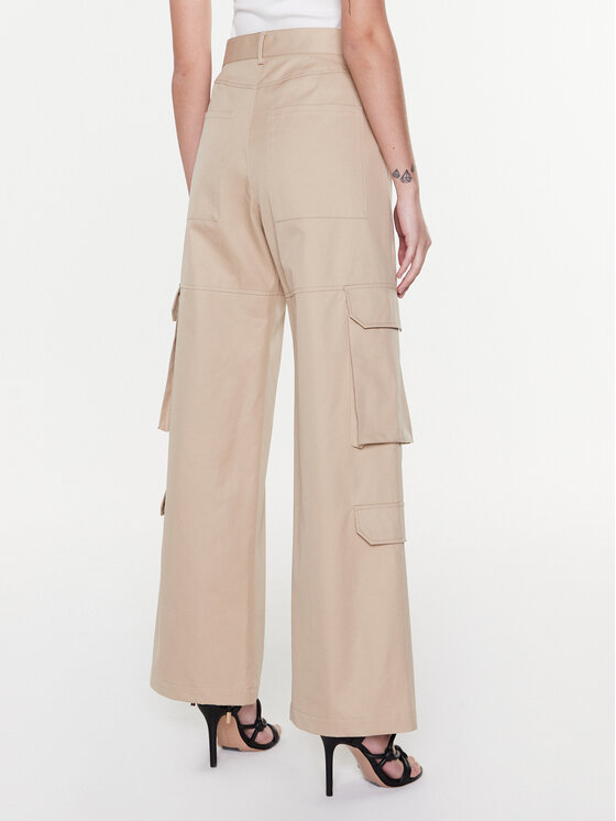 MSGM MSGM Auduma bikses 3441MDP21 237104 Bēšs Regular Fit