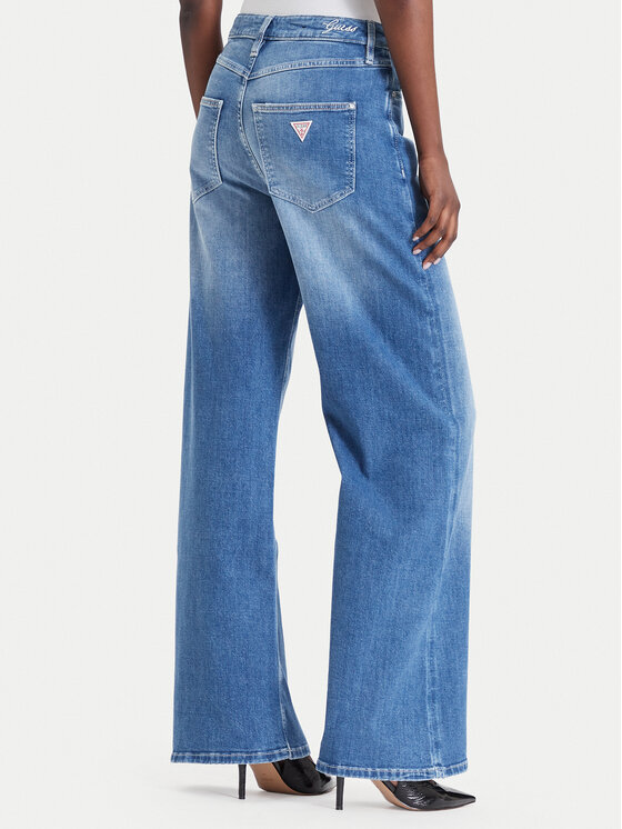 Guess Guess Jeansy W6YA82 D1331 Niebieski Wide Leg
