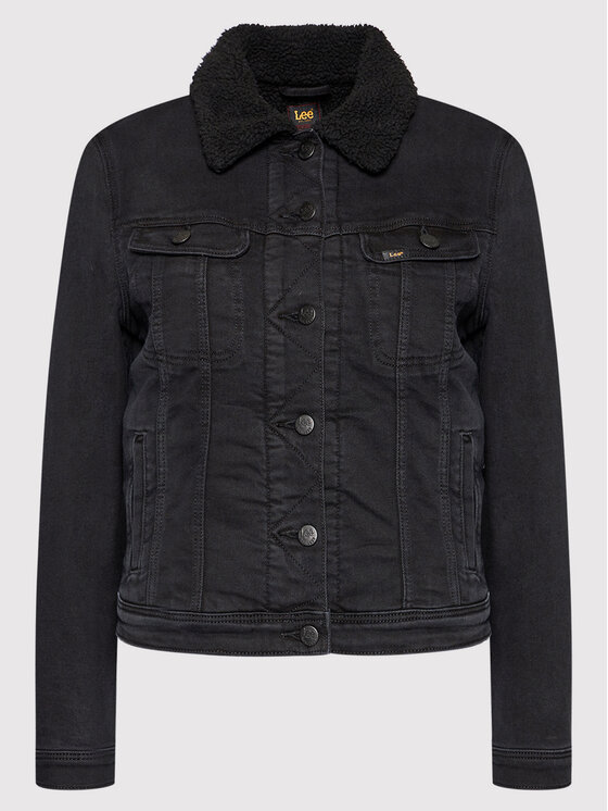Lee Lee Giacca di jeans Sherpa Rider L54VOKSS 112140288 Nero Regular Fit