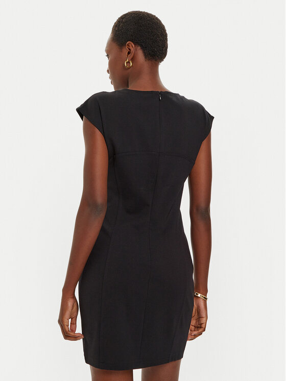 United Colors Of Benetton United Colors Of Benetton Koktel haljina 47CKDV0A2 Crna Regular Fit