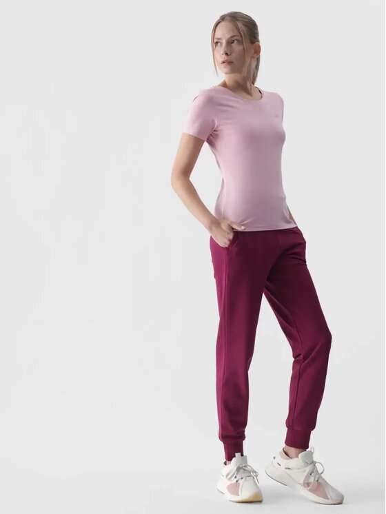 4F 4F T-Shirt 4FWMM00TTSHF1845 Světle růžová Slim Fit