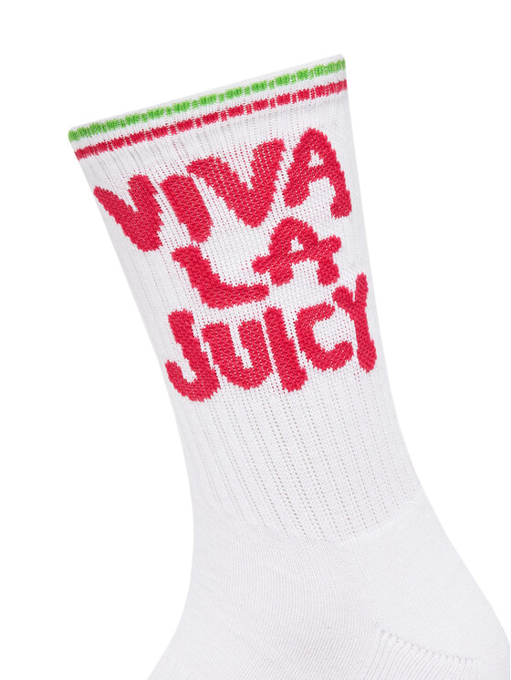 Juicy Couture Juicy Couture Dlhé ponožky Viva JCAXS125718 Biela