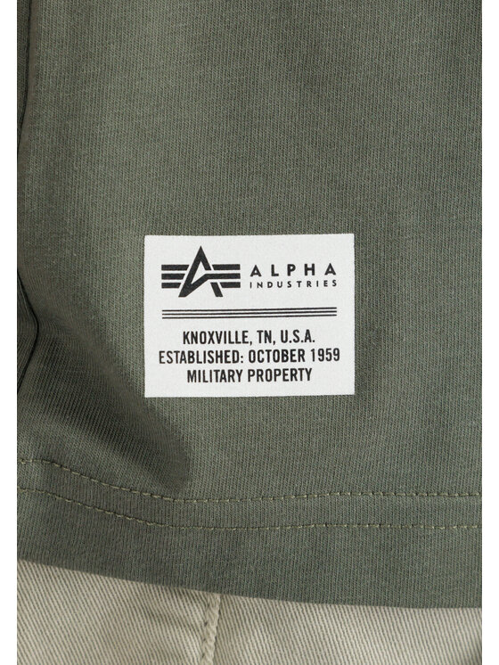 Alpha Industries Alpha Industries T-Shirt Dragon Embroidery T-Shirt Zielony Regular Fit