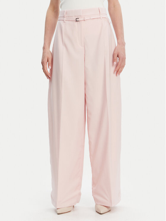 BOSS BOSS Kalhoty z materiálu 50537404 Růžová Regular Fit