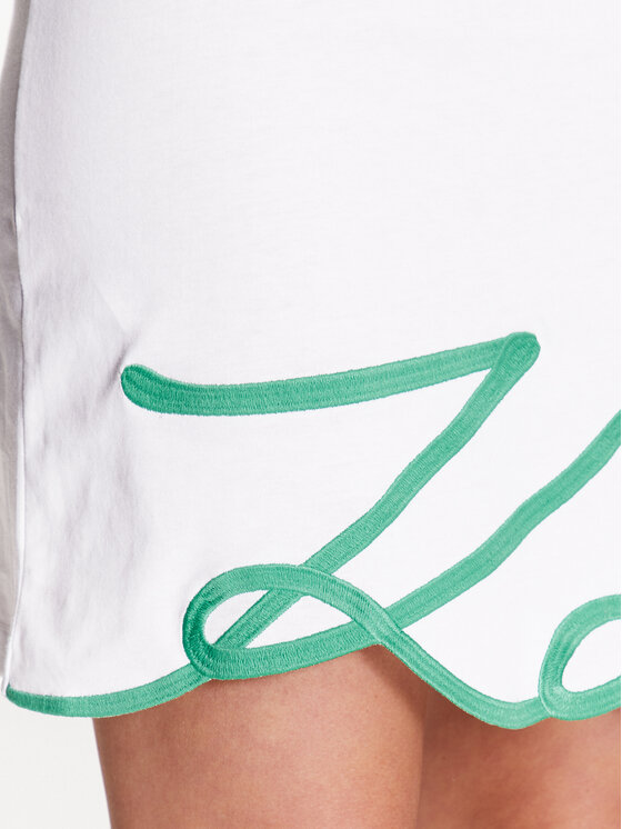 KARL LAGERFELD KARL LAGERFELD Kasdieninė suknelė Signature 231W1357 Balta Relaxed Fit