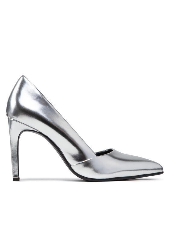 calvin klein silver pumps