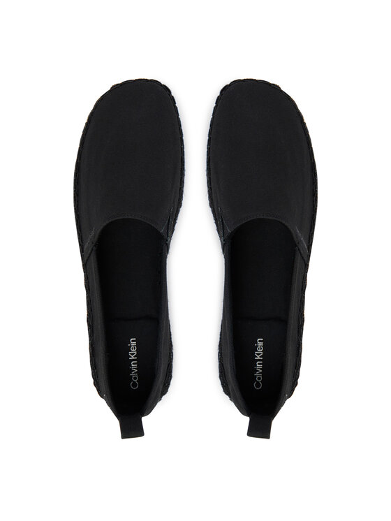 Calvin Klein Calvin Klein Espadrilky Oblique Espadrille Canvas HW0HW02931 Černá