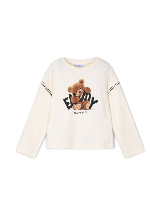 Mayoral Bluzka 4012 Écru Regular Fit