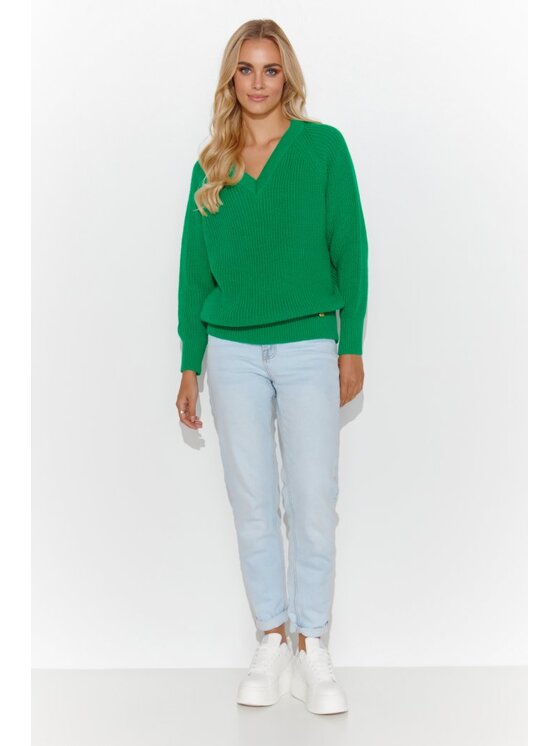 Makadamia Makadamia Sweter S140 Zielony Regular Fit