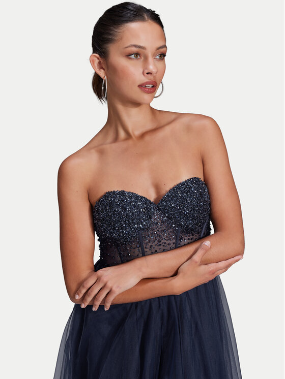 Hey Kyla Swing Abendkleid 5AH023HK Dunkelblau Slim Fit