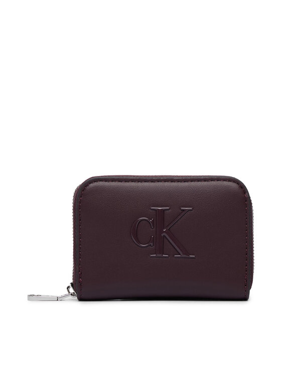 Calvin Klein Portofel Bold Ck Medium Zip Around LV04F1154G Vișiniu