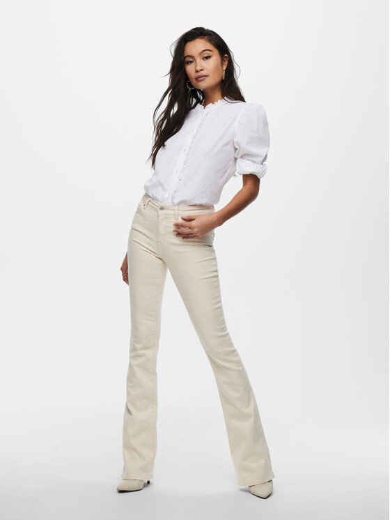 ONLY ONLY Jeans hlače 15230778 Bela Slim Fit
