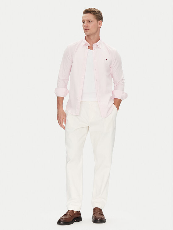 Tommy Hilfiger Tommy Hilfiger Cămașă MW0MW38556 Roz Slim Fit