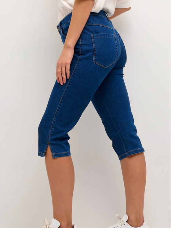 Kaffe Kaffe Capri nohavice Vicky 10505521 Modrá Slim Fit