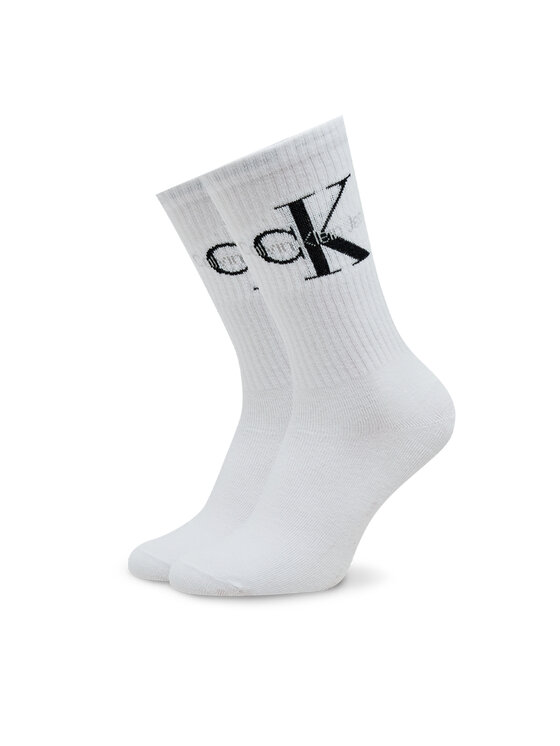 Calvin Klein Jeans Calvin Klein Jeans Sada 2 párů dámských vysokých ponožek Sock 2P Scatter 701224133 Bílá