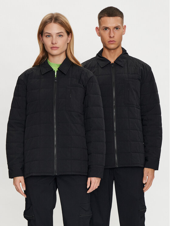 Rains Camicia Giron Liner Overshirt T1 19420 Nero Regular Fit, taglia : M