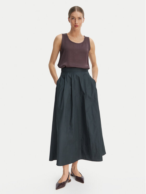 Marella Marella Fustă trapez Emme by Marella Eburnea 2615101032 Verde Regular Fit