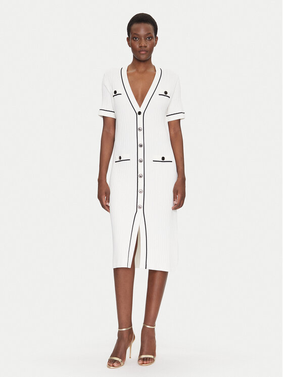 Luisa Spagnoli Vestito di maglia Candelotto 100004 Écru Regular Fit, taglia : L