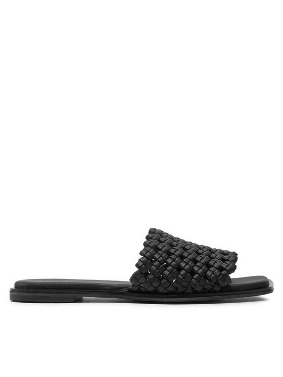 Şlapi Calvin Klein Flat Slide Latt HW0HW02143 Negru