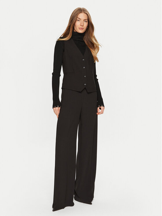 ACCESS FASHION ACCESS FASHION Kamizelka 44-2123-118 Czarny Regular Fit