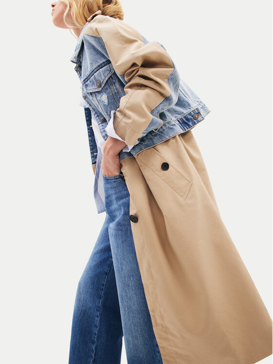 Desigual Desigual Tenchcoat Riga 24WWEWBU Beige Regular Fit