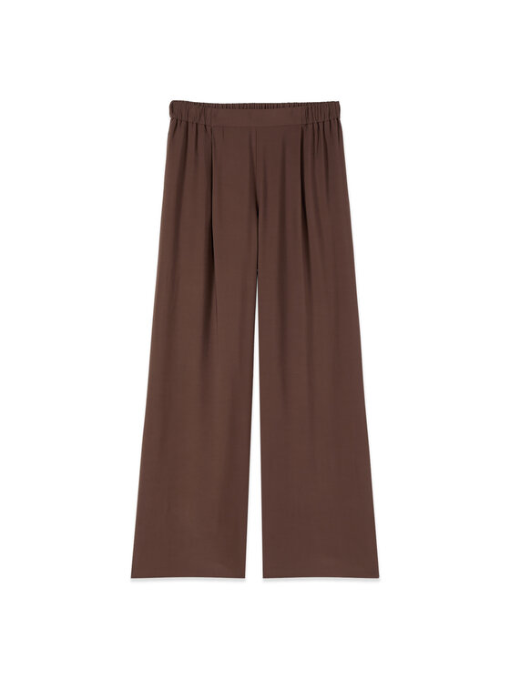 Oltre Oltre Pantaloni di tessuto P088J102621N022 Marrone Baggy Fit