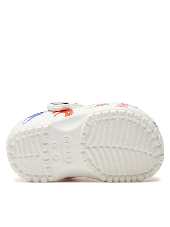 Crocs Crocs Παντόφλες Classic Character Print Clog T 209697 Λευκό