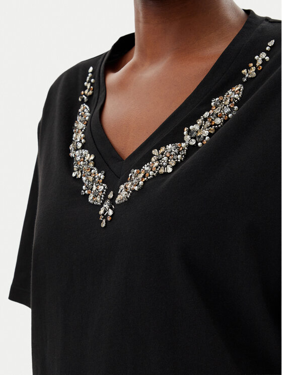 Liu Jo Liu Jo Tricou WA5146 JS923 Negru Regular Fit