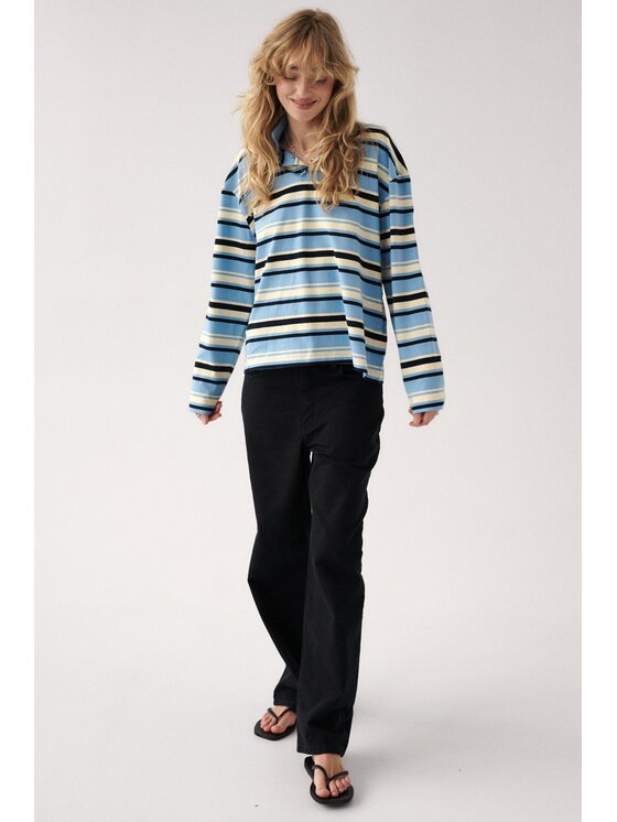 NAGO NAGO Longsleeve N2025 Niebieski Loose Fit