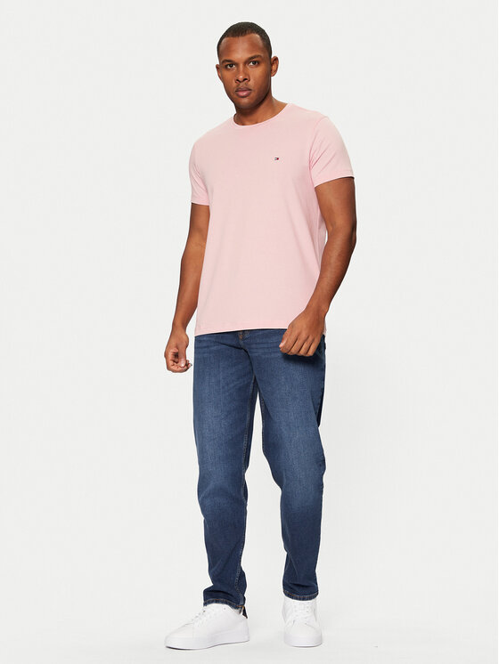 Tommy Hilfiger Tommy Hilfiger Marškinėliai MW0MW10800 Rožinė Slim Fit