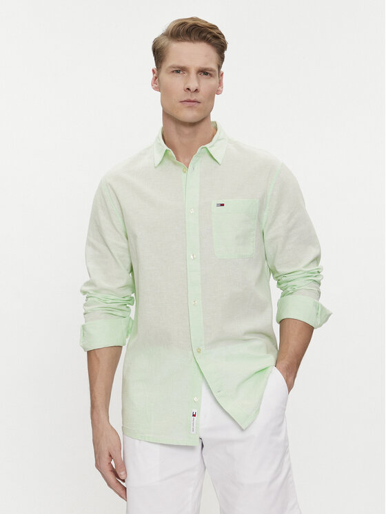 Camicia jeans verde top