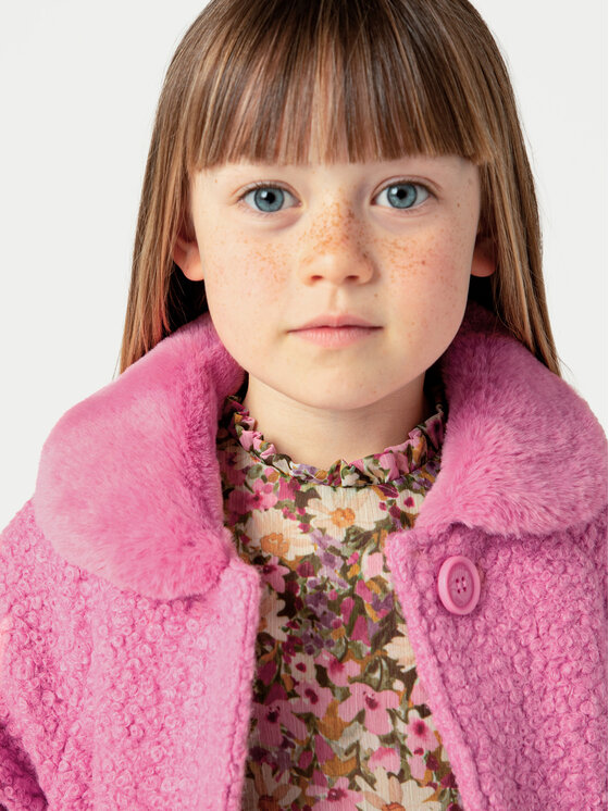 Mayoral Mayoral Cappotto in shearling 4487 Rosa Regular Fit