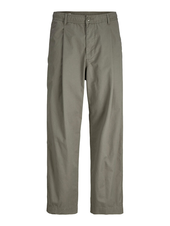 Jack & Jones Jack & Jones Spodnie materiałowe Owen Cade 12282385 Zielony Baggy Fit
