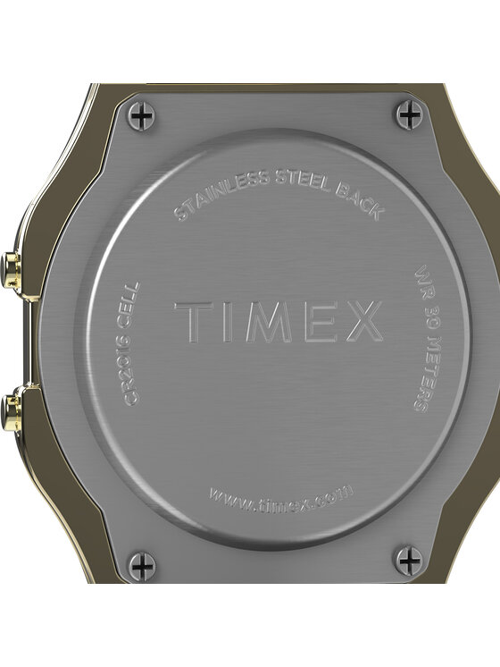 Timex Montre T80 34mm Stainless Steel Expansion Band TW2R79000 Or