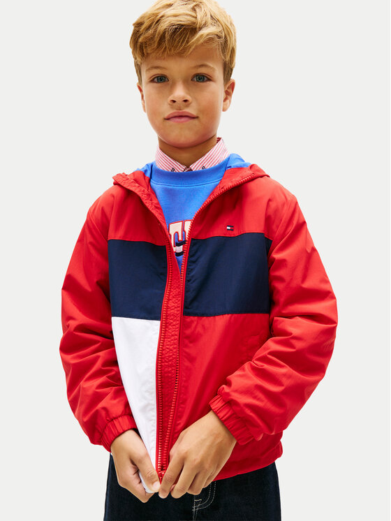 Tommy Hilfiger Tommy Hilfiger Bunda pro přechodné období KB0KB10389 Červená Regular Fit