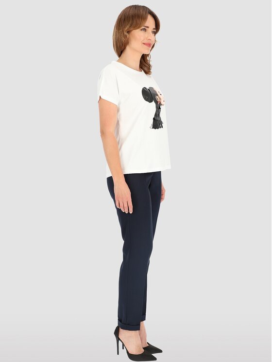 Perso Perso T-Shirt TCE246000F Bílá Regular Fit