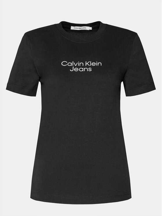Calvin Klein Jeans Calvin Klein Jeans T-shirt Institutional J20J223222 Crna Regular Fit