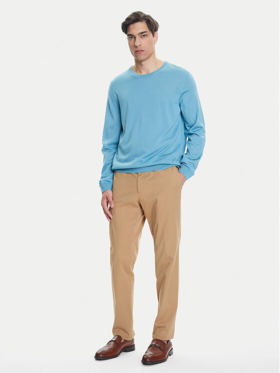 BOSS BOSS Sweter Leno-P 50468239 Błękitny Slim Fit