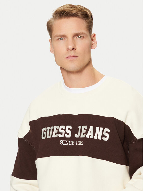 Guess Jeans Guess Jeans Majica dugih rukava M4BQ39 K9V31 Bež Classic Fit