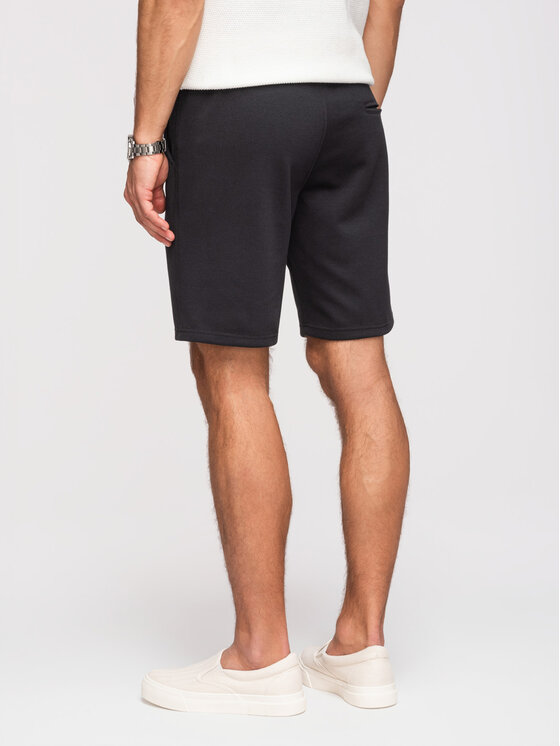Ombre Ombre Szorty materiałowe OM-SRSK-0124 Czarny Regular Fit
