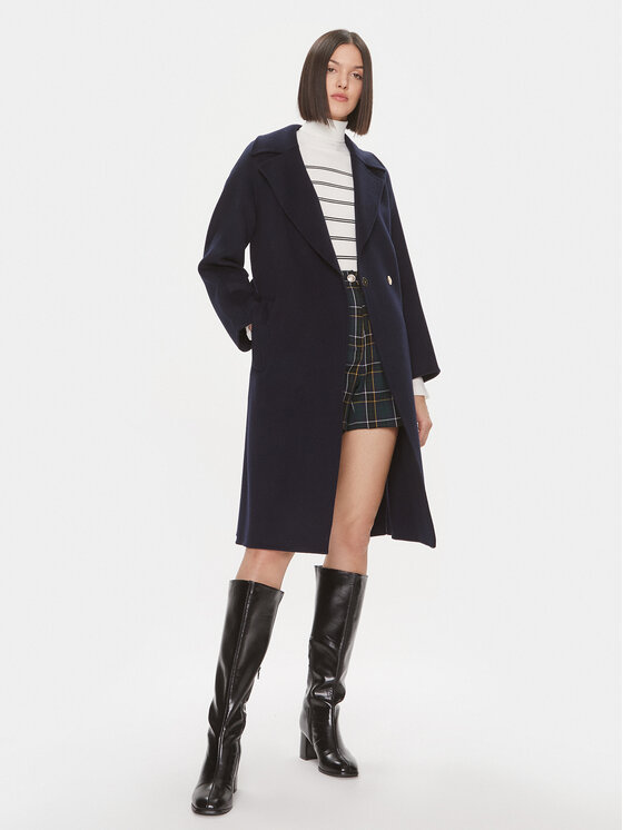Liu Jo Manteau en laine CF3003 T3540 Bleu marine Regular Fit