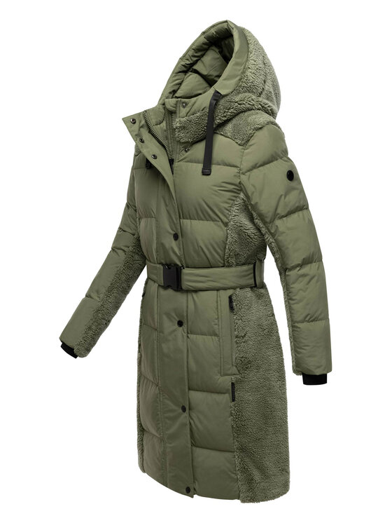 Navahoo Navahoo Kurtka zimowa Funkelteddy Zielony Regular Fit