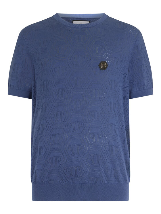 PHILIPP PLEIN PHILIPP PLEIN T-Shirt 30681 Granatowy Regular Fit