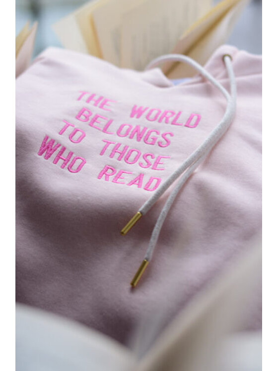 White Rvbbit White Rvbbit Bluza The world belongs to those who read Różowy Regular Fit